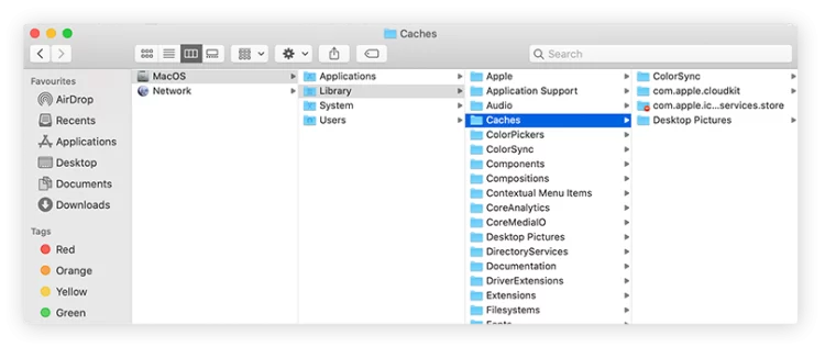 Clearing cache on Mac